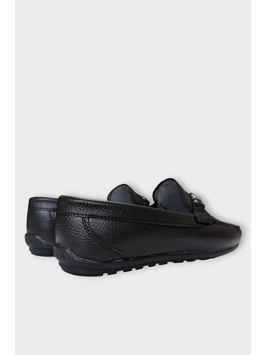 Demir Toka Detaylı Erkek Loafer Ayakkabı Siyah-7