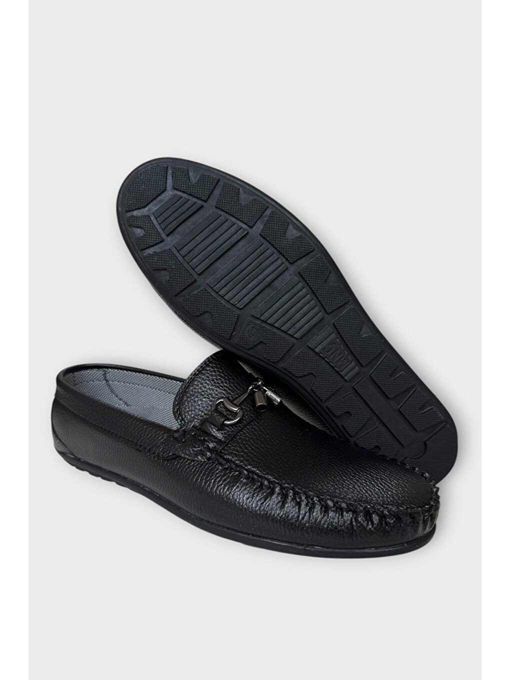 Demir Toka Detaylı Erkek Loafer Ayakkabı Siyah-9