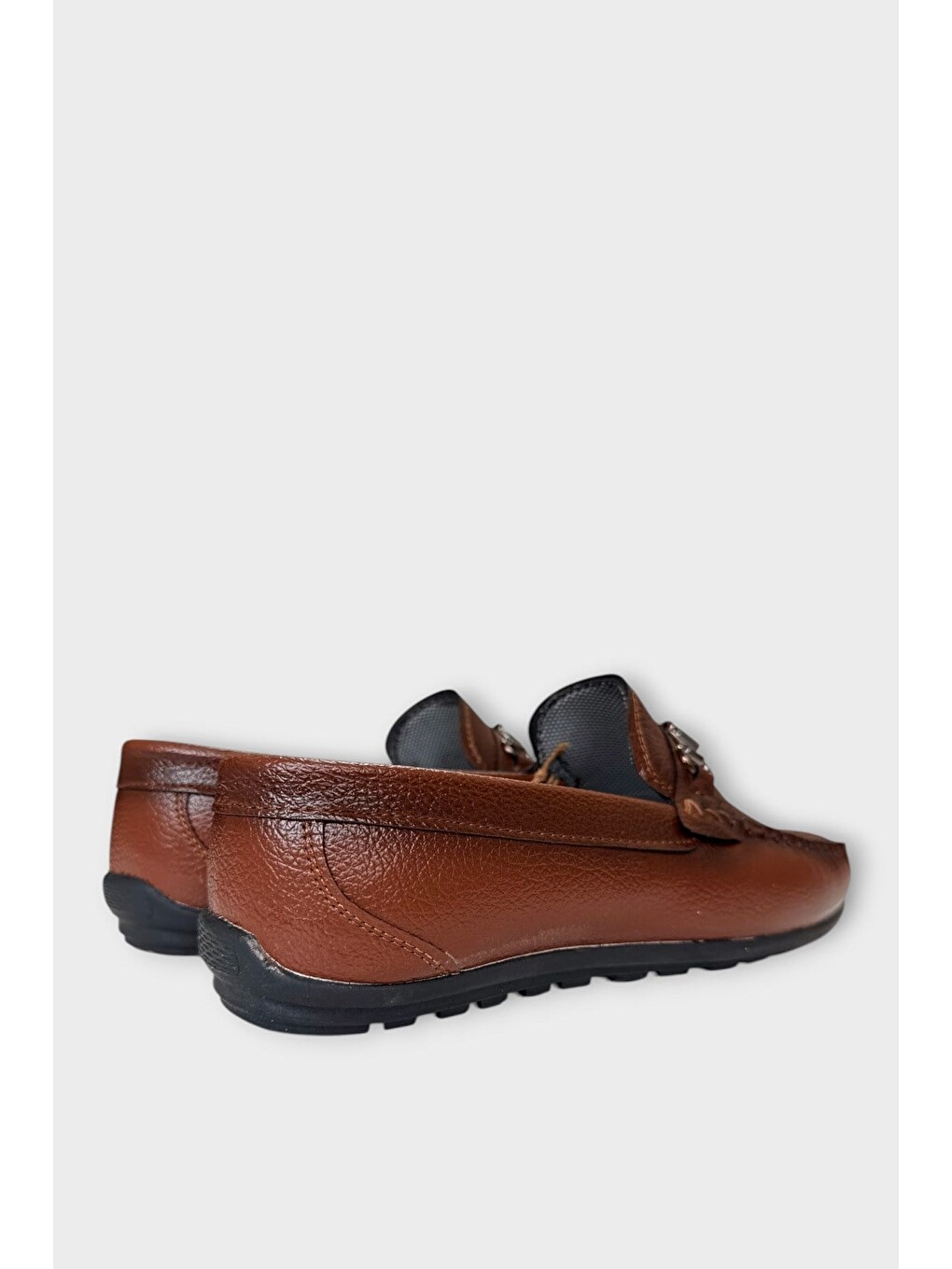 Kahverengi Demir Toka Detaylı Erkek Loafer Ayakkabı Taba-3