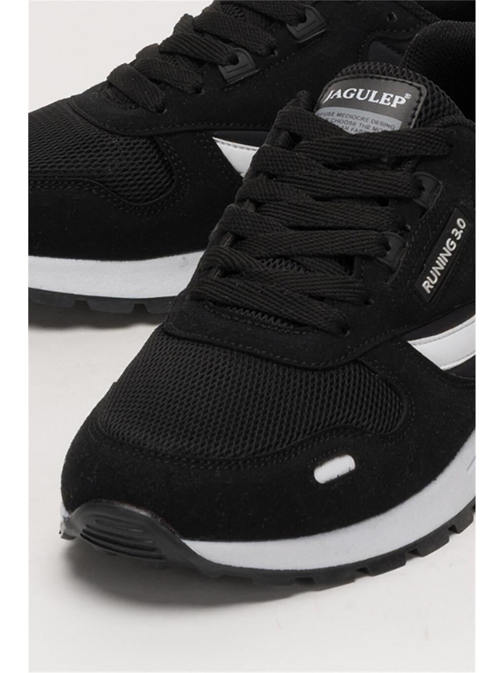 Erkek Ortopedik Günlük Yürüyüş Koşu Sneaker Spor Ayakkabı Siyah - Beyaz-7