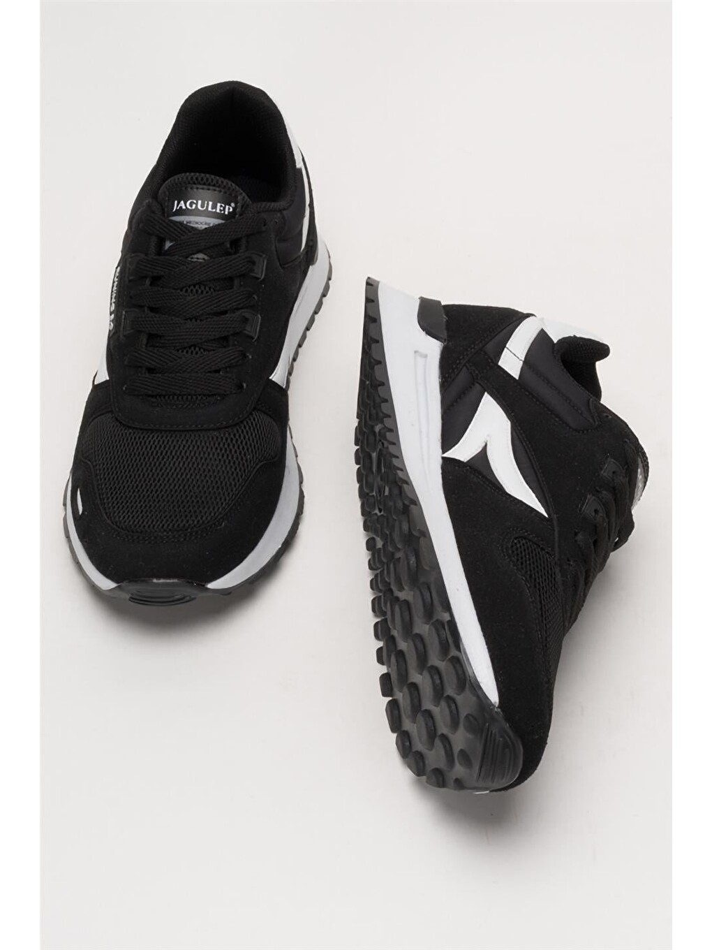 Erkek Ortopedik Günlük Yürüyüş Koşu Sneaker Spor Ayakkabı Siyah - Beyaz-11