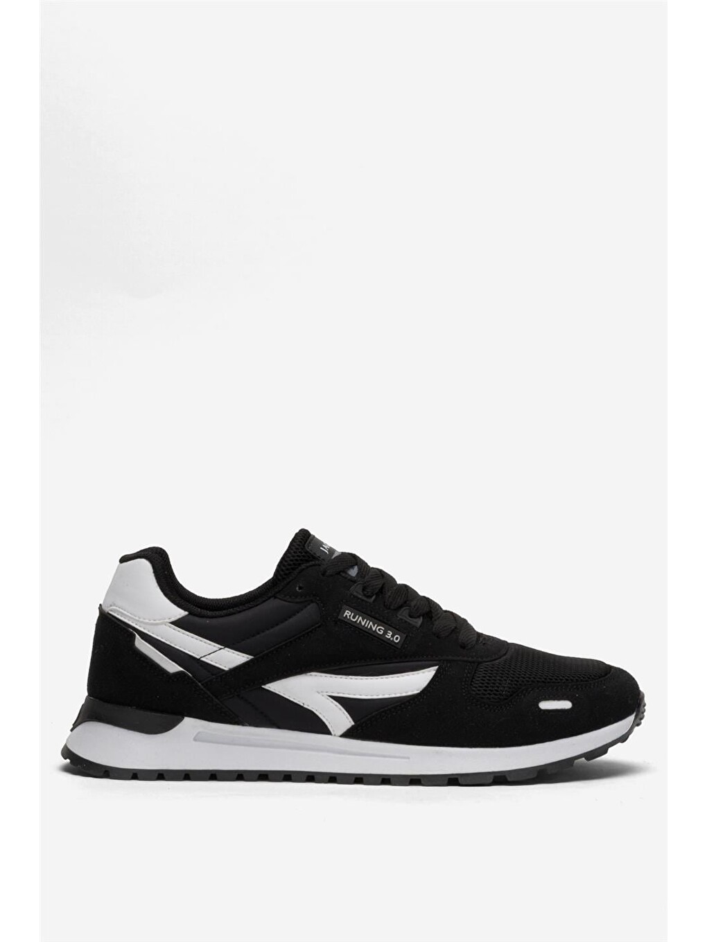 Erkek Ortopedik Günlük Yürüyüş Koşu Sneaker Spor Ayakkabı Siyah - Beyaz-1