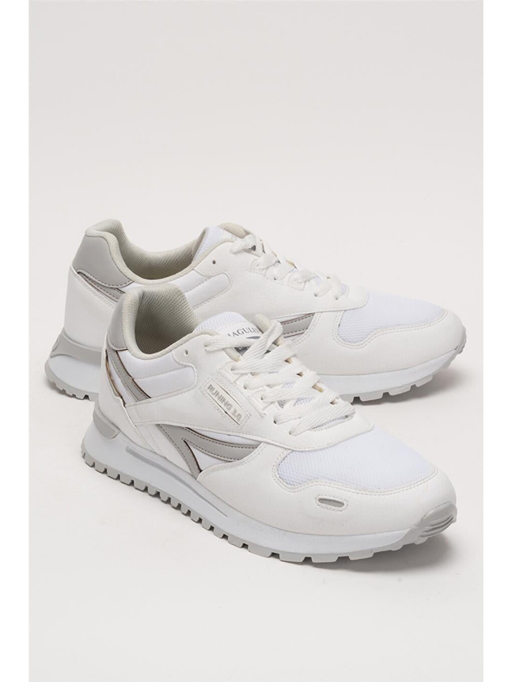 Erkek Ortopedik Günlük Yürüyüş Koşu Sneaker Spor Ayakkabı Beyaz-4