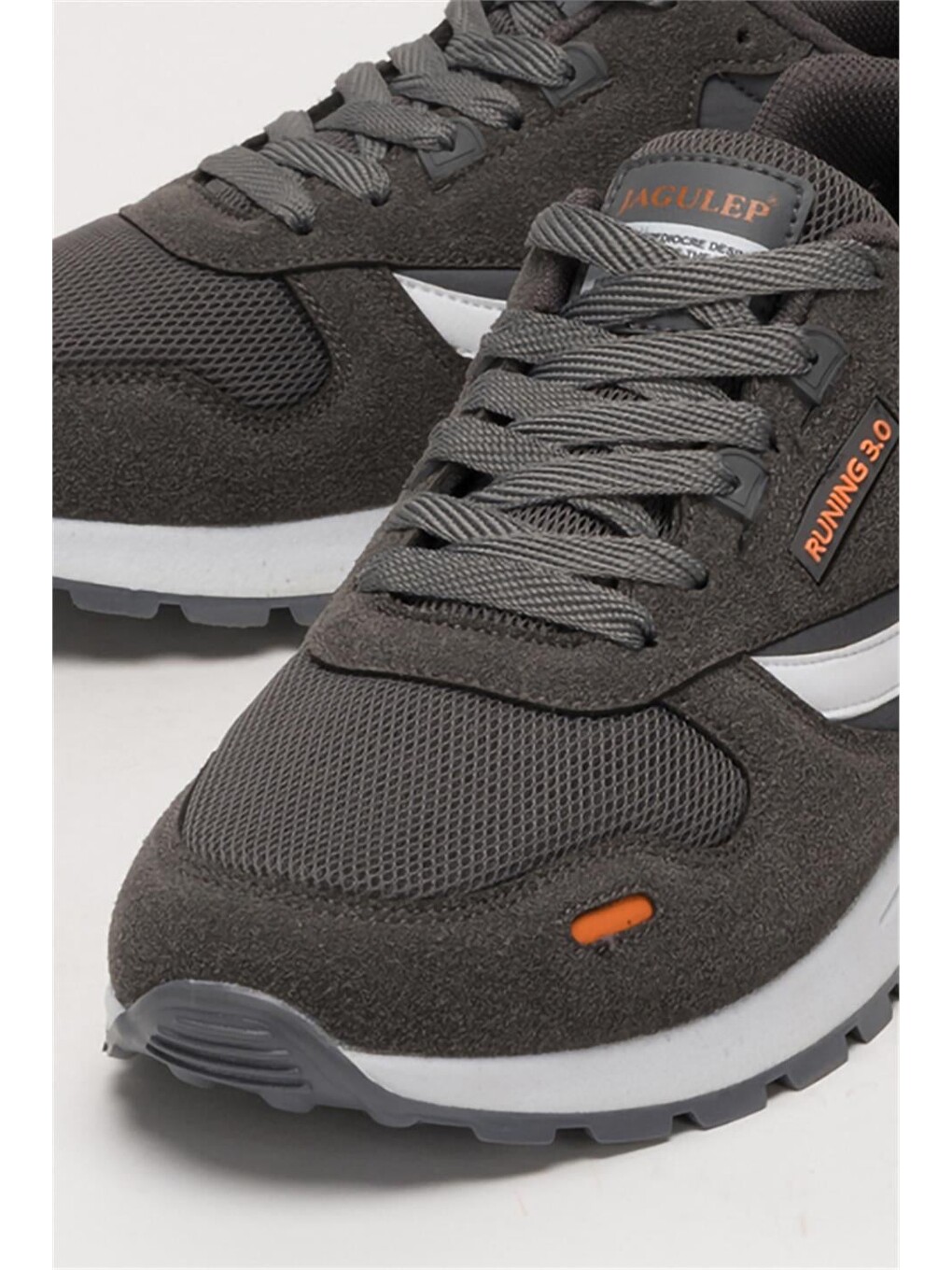 Gri Erkek Ortopedik Günlük Yürüyüş Koşu Sneaker Spor Ayakkabı Füme-12