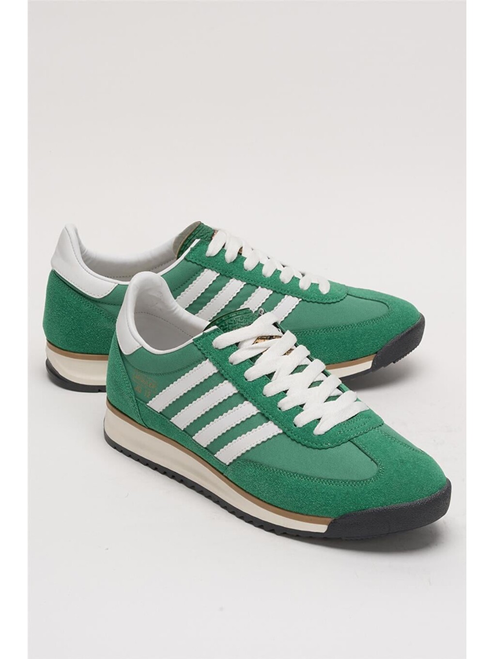 Erkek Günlük Rahat Taban Yumuşak Hafif Sneaker Bağcıklı Spor Ayakkabı Yeşil - Beyaz-3