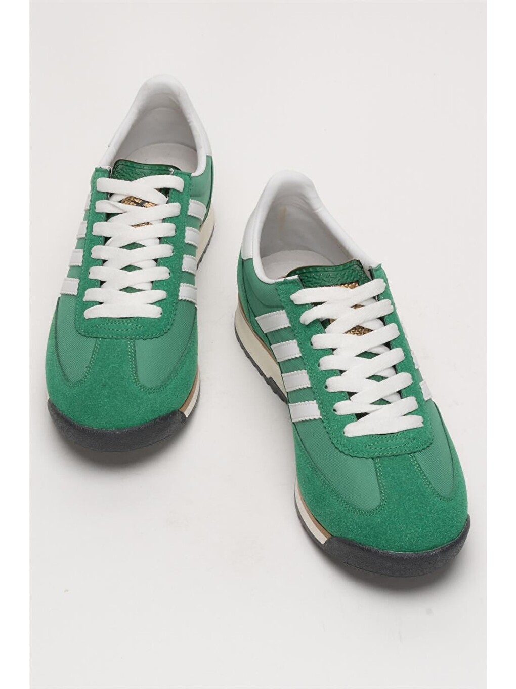 Erkek Günlük Rahat Taban Yumuşak Hafif Sneaker Bağcıklı Spor Ayakkabı Yeşil - Beyaz-10