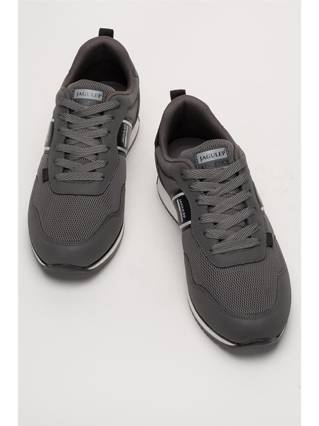 Gri Erkek Günlük Sneaker Spor Ayakkabı Füme-siyah-9