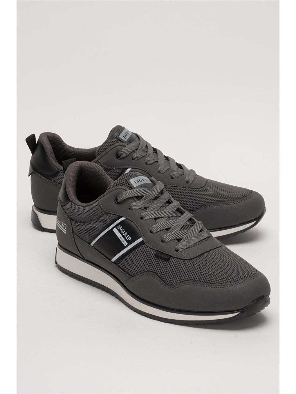 Gri Erkek Günlük Sneaker Spor Ayakkabı Füme-siyah-3