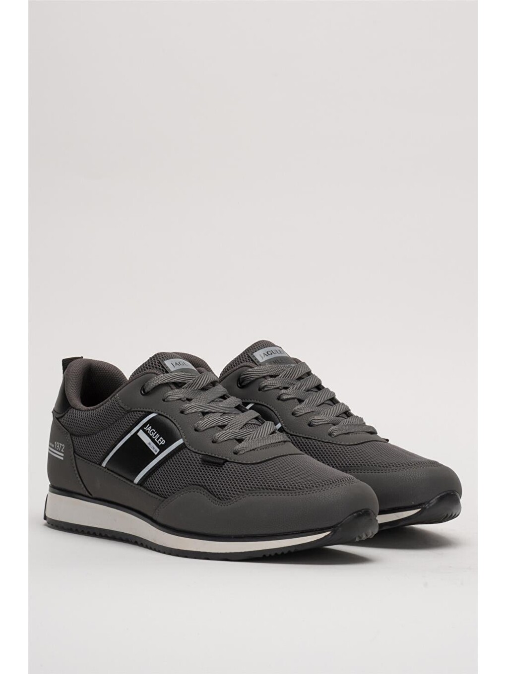 Gri Erkek Günlük Sneaker Spor Ayakkabı Füme-siyah-4