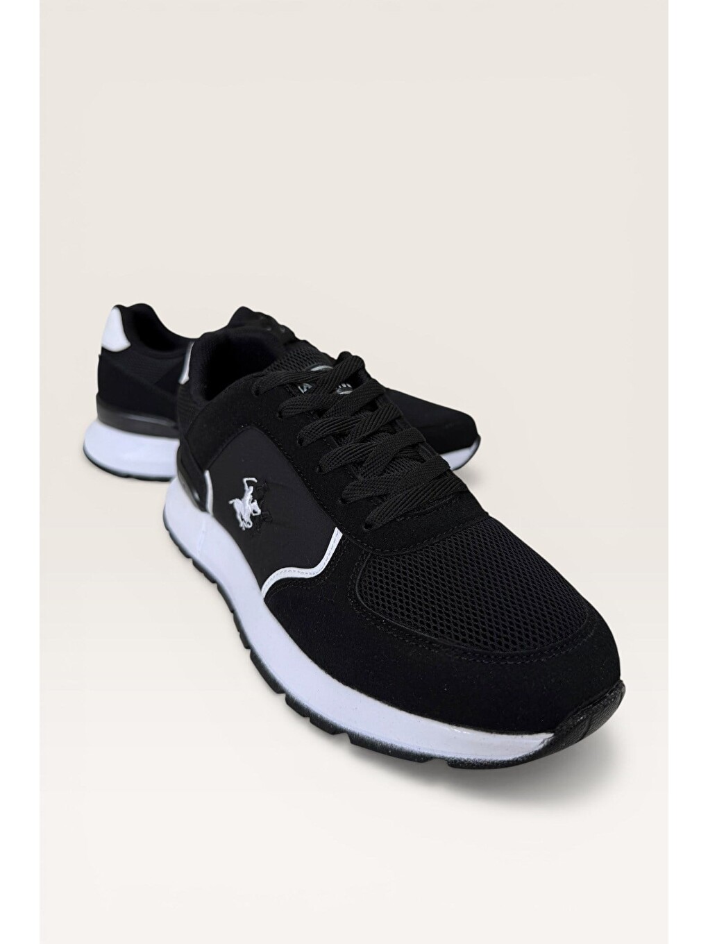 Erkek Ortopedik Airfile Günlük Yürüyüş Koşu Sneaker Spor Ayakkabı Siyah - Beyaz-1