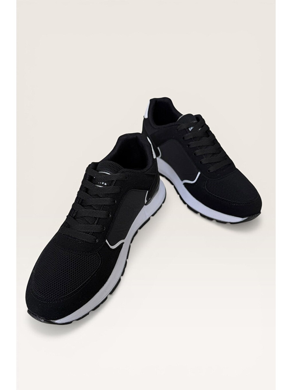 Erkek Ortopedik Airfile Günlük Yürüyüş Koşu Sneaker Spor Ayakkabı Siyah - Beyaz-2