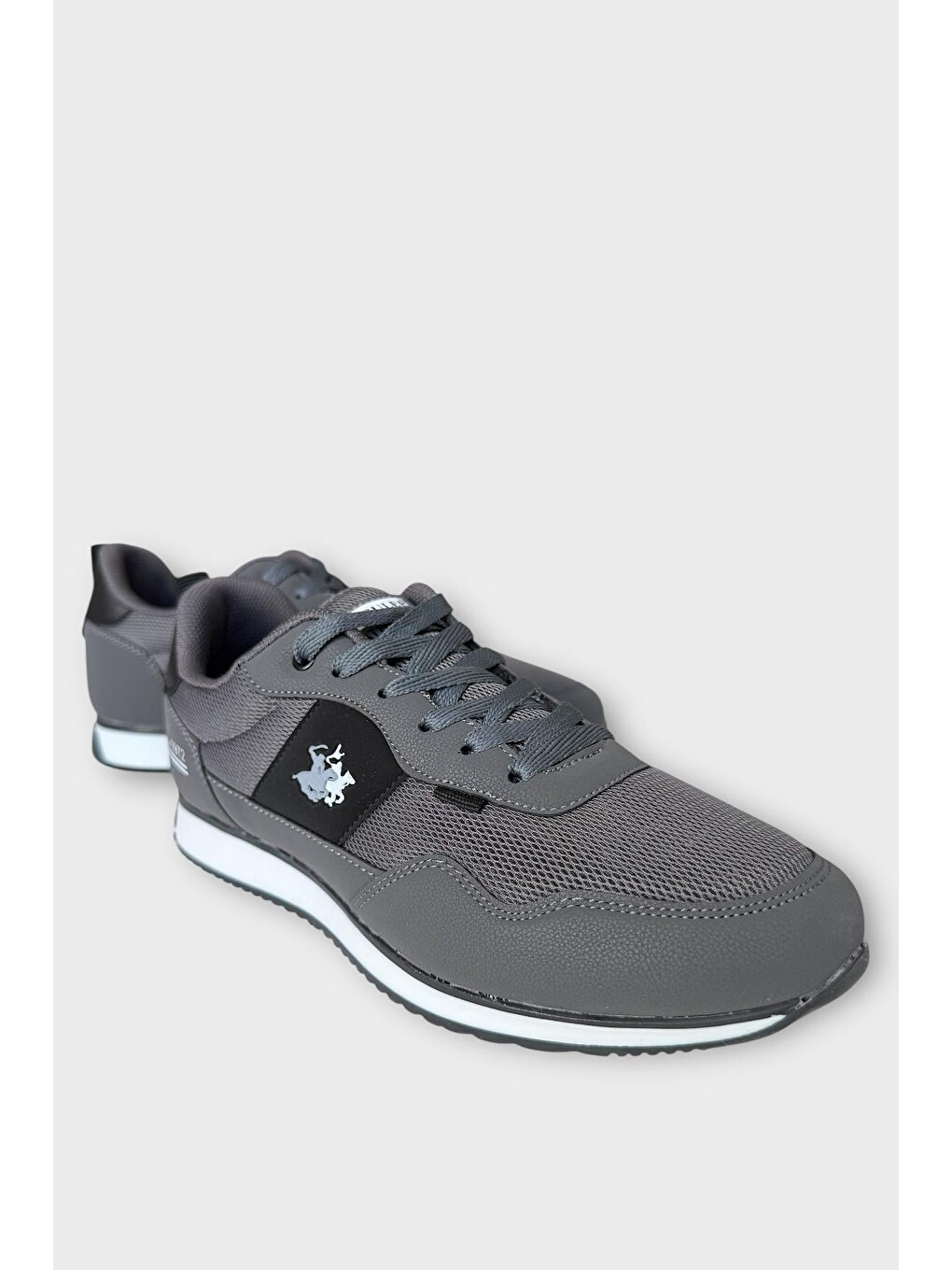 Gri Erkek Ortopedik Günlük Airfile Sneaker Spor Ayakkabı Füme-1