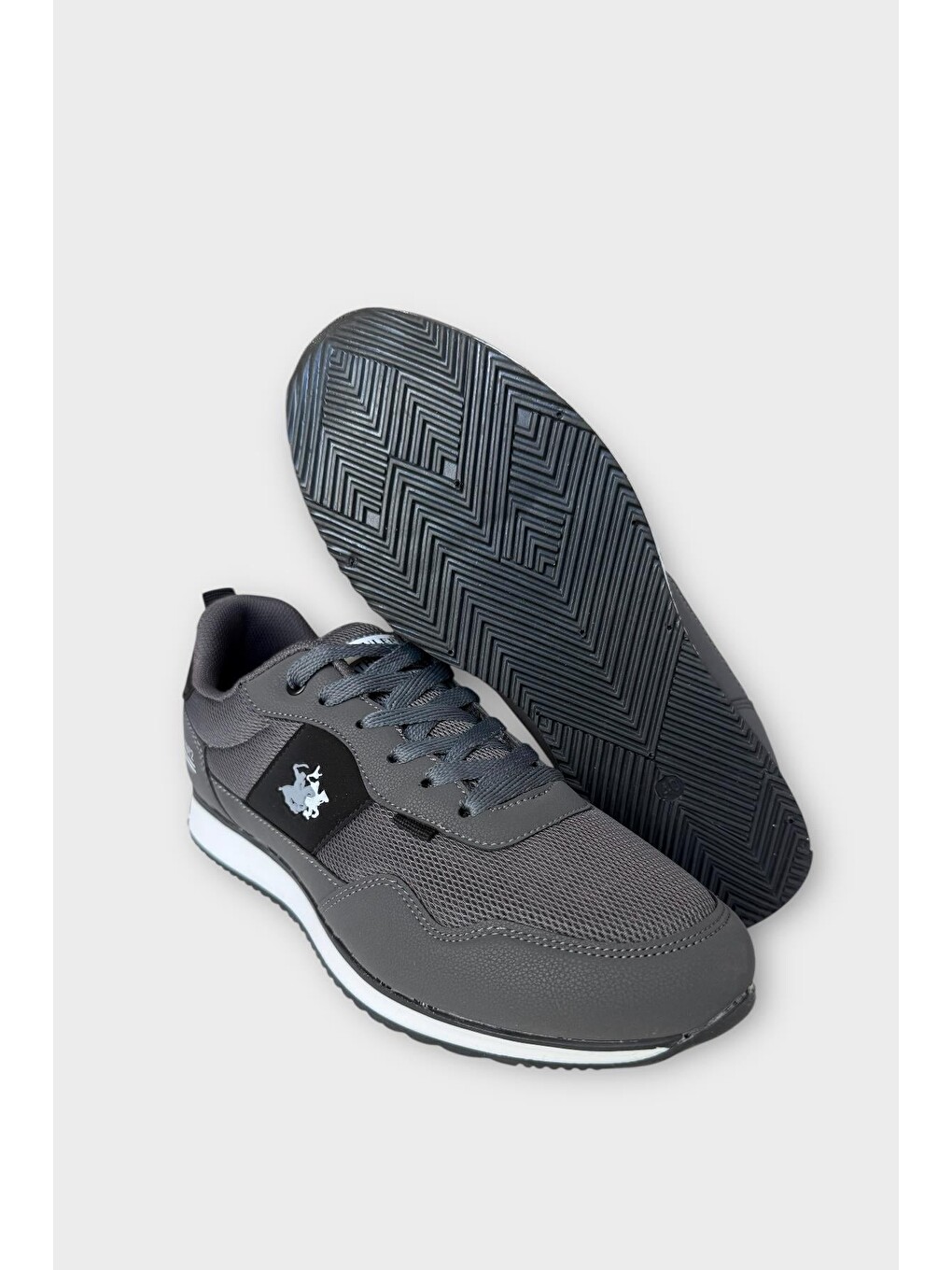 Gri Erkek Ortopedik Günlük Airfile Sneaker Spor Ayakkabı Füme-5