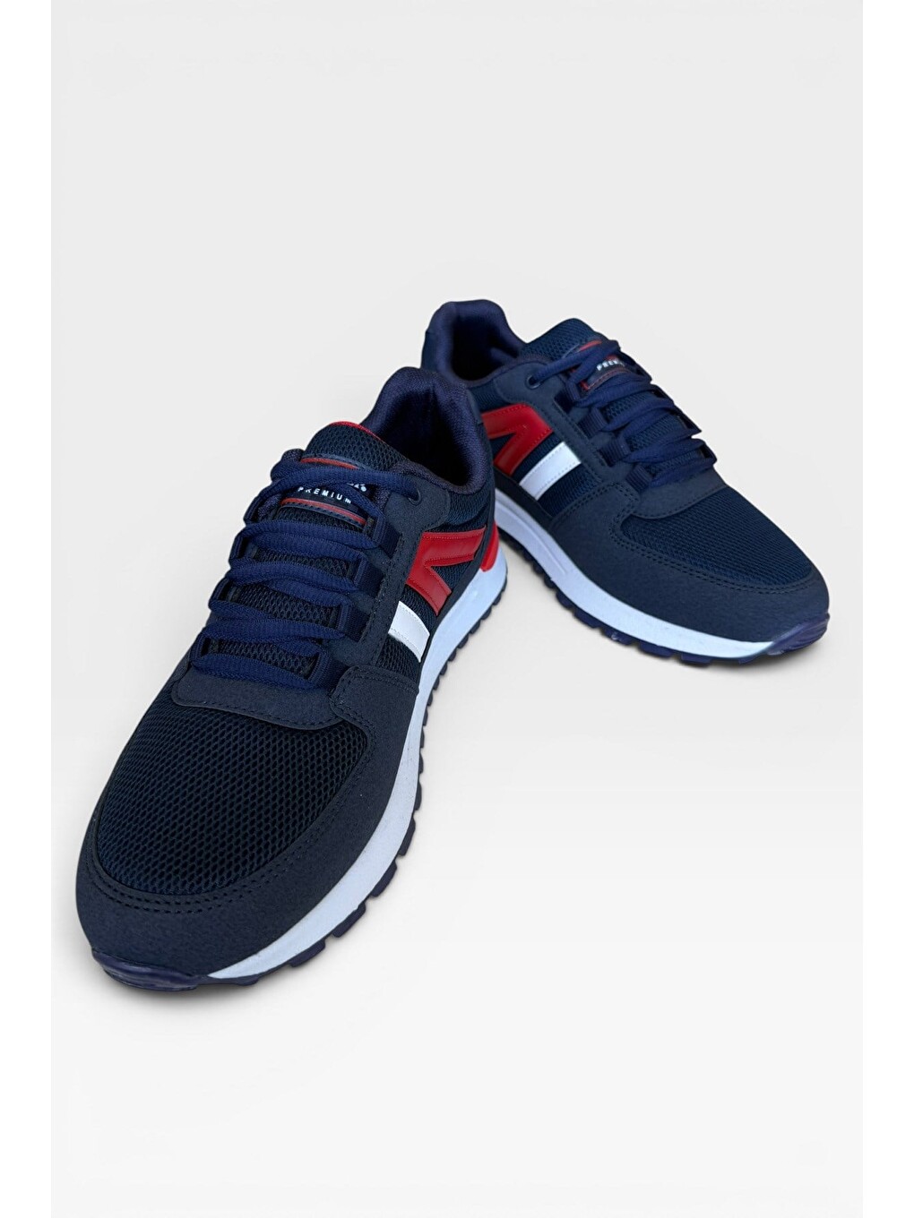 Erkek Ortopedik Airfile Günlük Yürüyüş Koşu Sneaker Spor Ayakkabı Lacivert-2