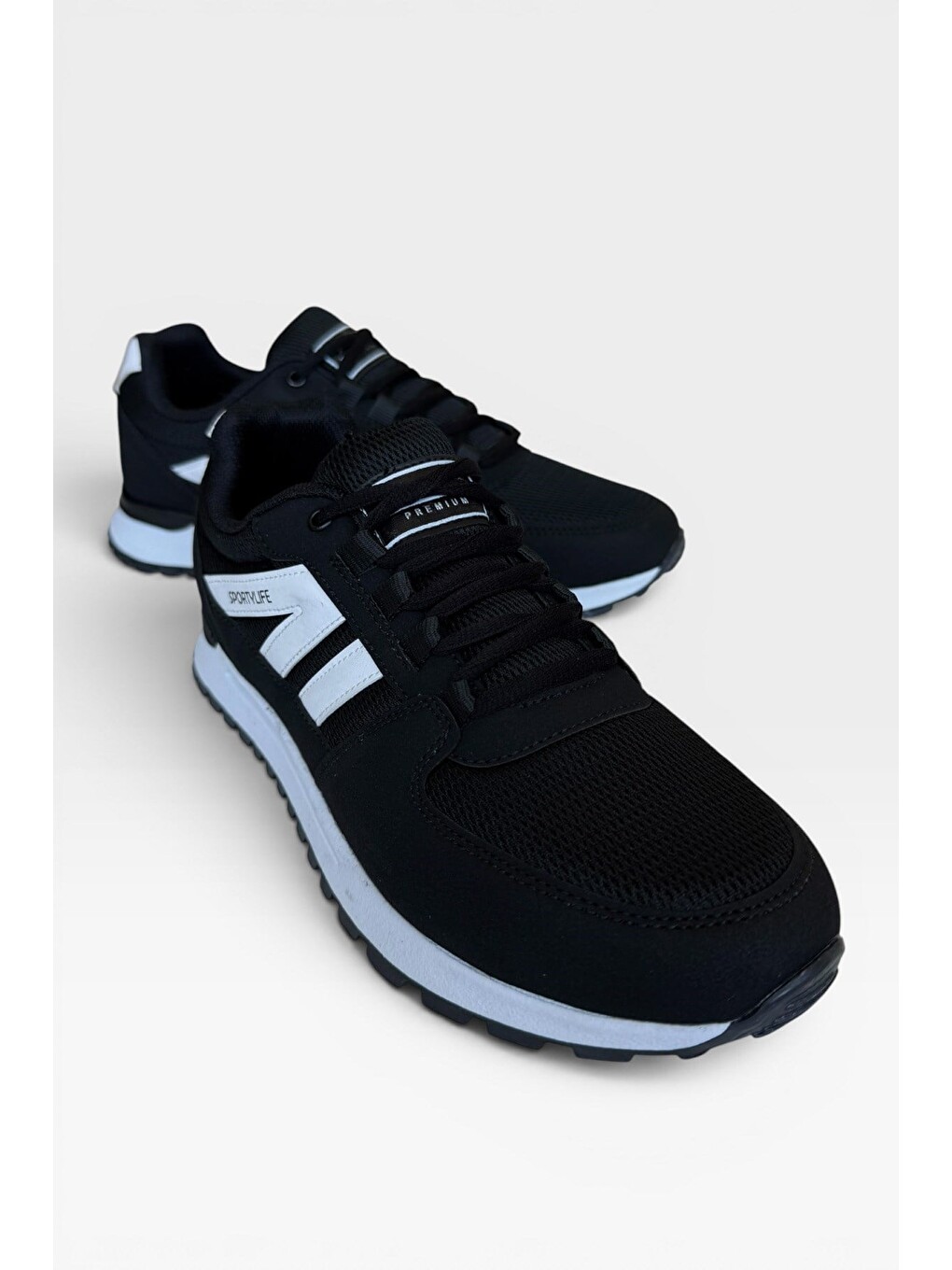 Erkek Ortopedik Airfile Günlük Yürüyüş Koşu Sneaker Spor Ayakkabı Siyah-1