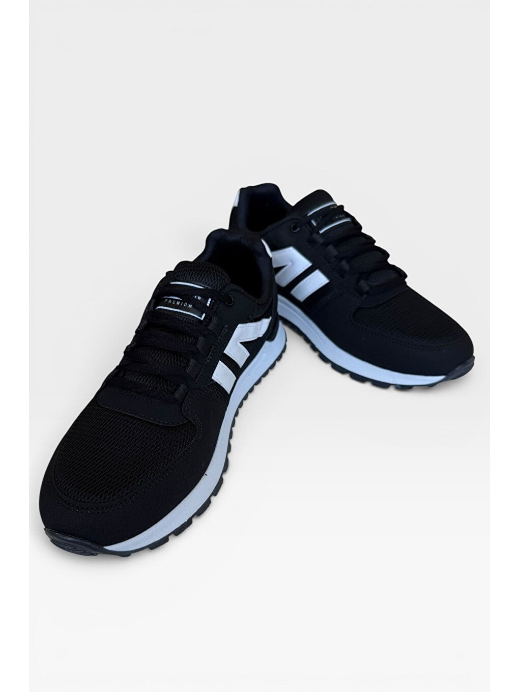 Erkek Ortopedik Airfile Günlük Yürüyüş Koşu Sneaker Spor Ayakkabı Siyah-2