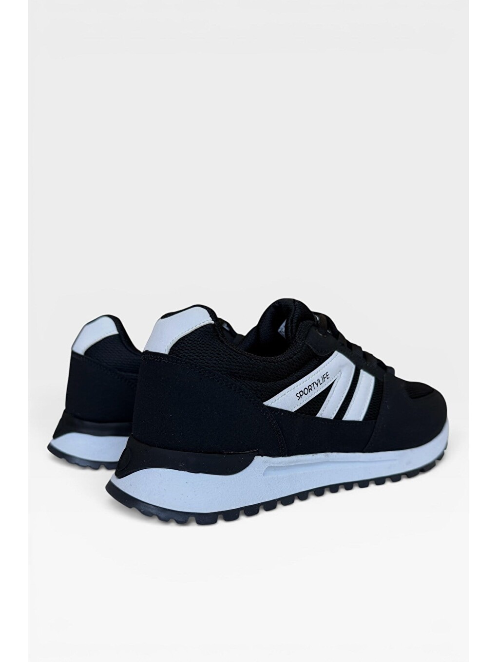 Erkek Ortopedik Airfile Günlük Yürüyüş Koşu Sneaker Spor Ayakkabı Siyah-3