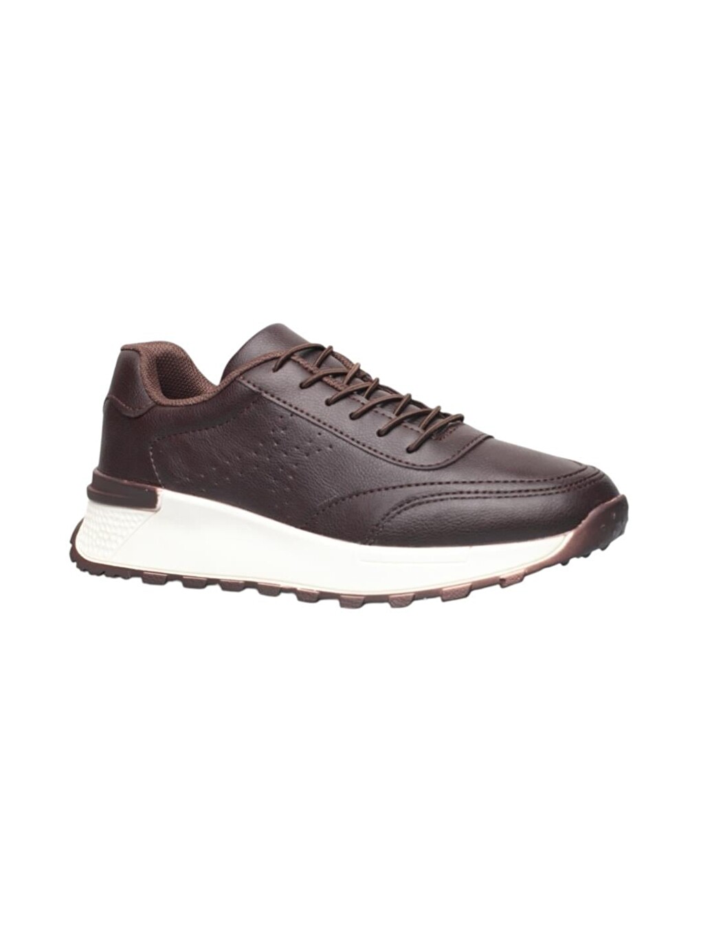 Kadın Bağcıklı Kolay Giyilebilir Mevsimlik Sneaker Spor Ayakkabı Kahverengi-1