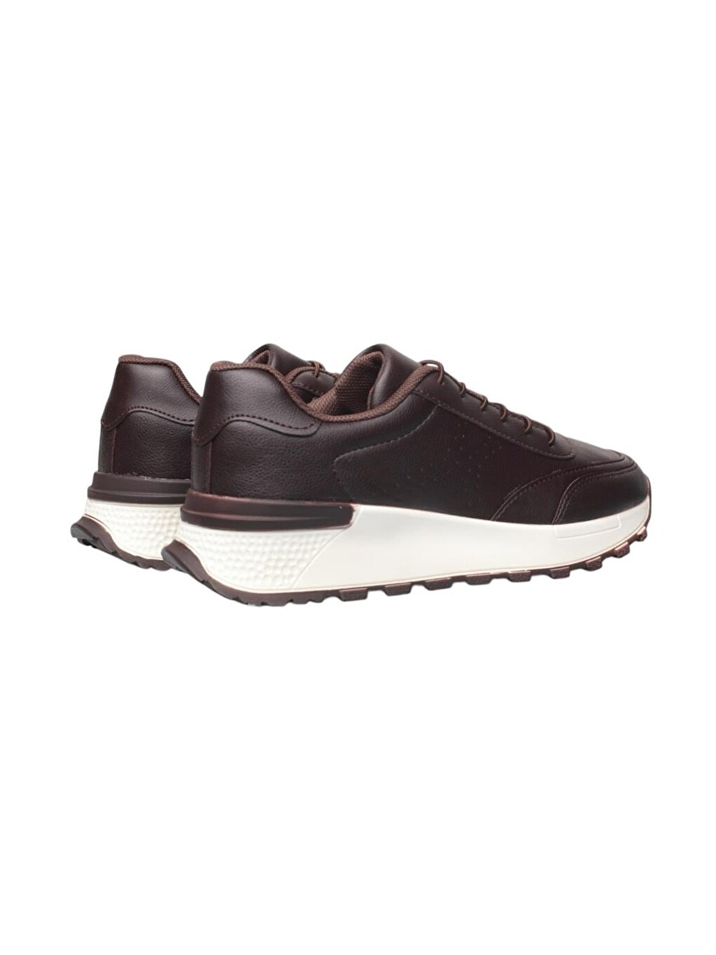 Kadın Bağcıklı Kolay Giyilebilir Mevsimlik Sneaker Spor Ayakkabı Kahverengi-8
