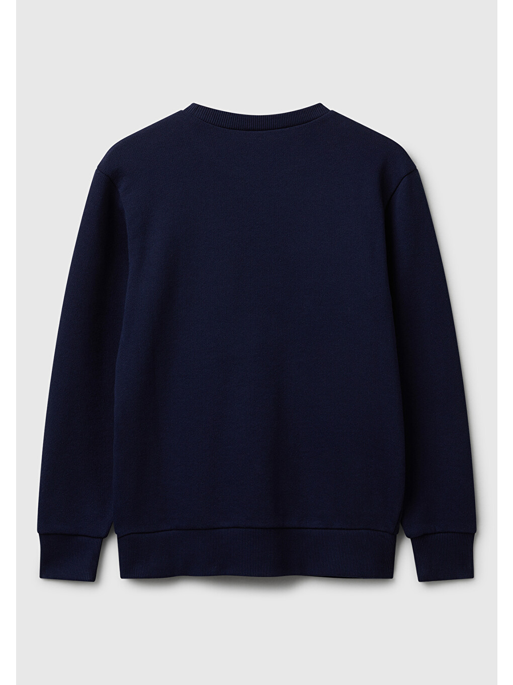 Erkek Çocuk Lacivert Önü Logo Baskılı Bisiklet Yaka Regular Fit Sweatshirt-1