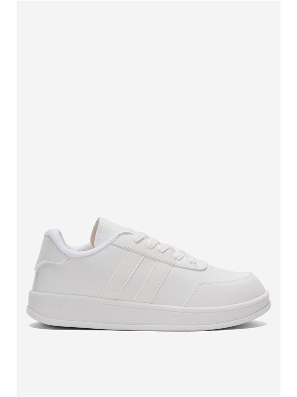 Unisex Düz Hafif Taban Günlük Sneaker Ayakkabı Beyaz