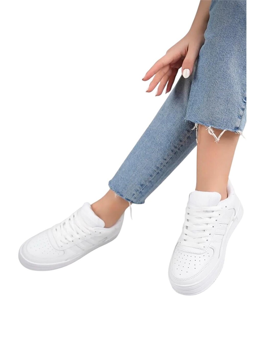 Kadın Sneaker Günlük Spor Ayakkabı Beyaz-4