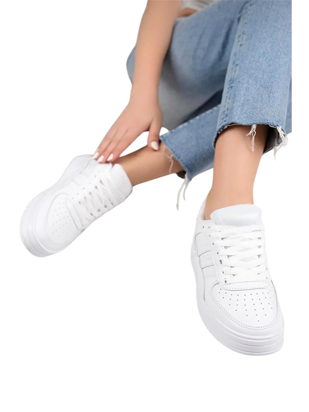 Kadın Sneaker Günlük Spor Ayakkabı Beyaz-5