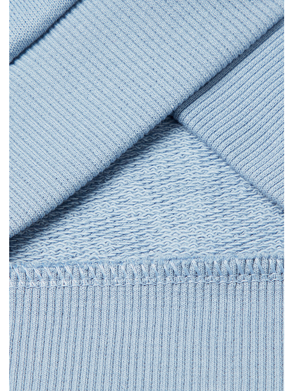 Erkek Çocuk Mavi Logo Detaylı Önü Fermuarlı Ribana Detaylı Sweatshirt-2