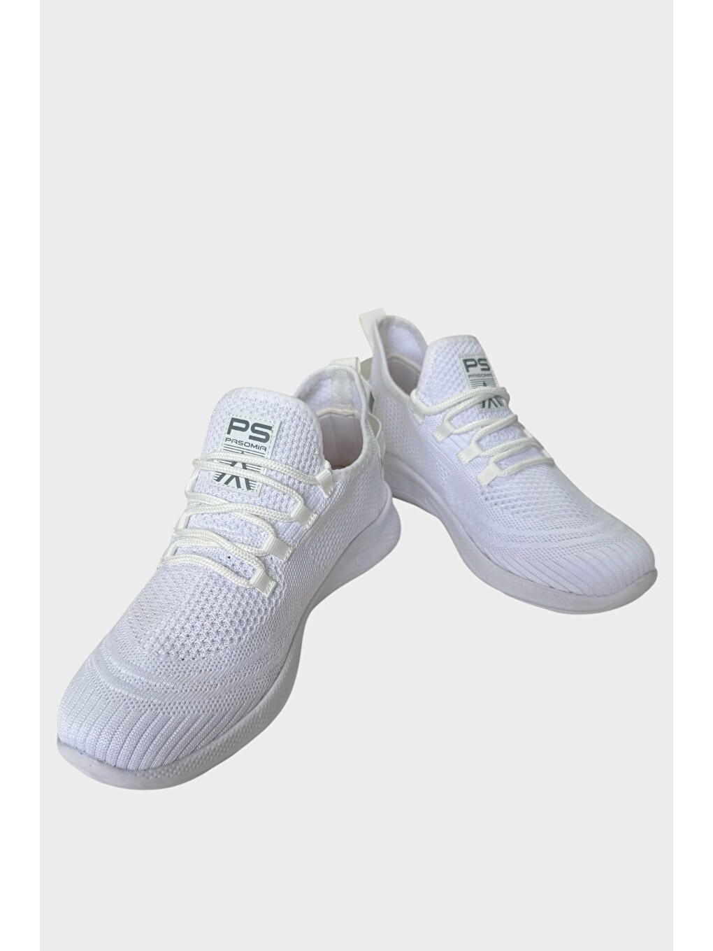 Triko Bağcıklı Unisex Spor Ayakkabı Beyaz-4