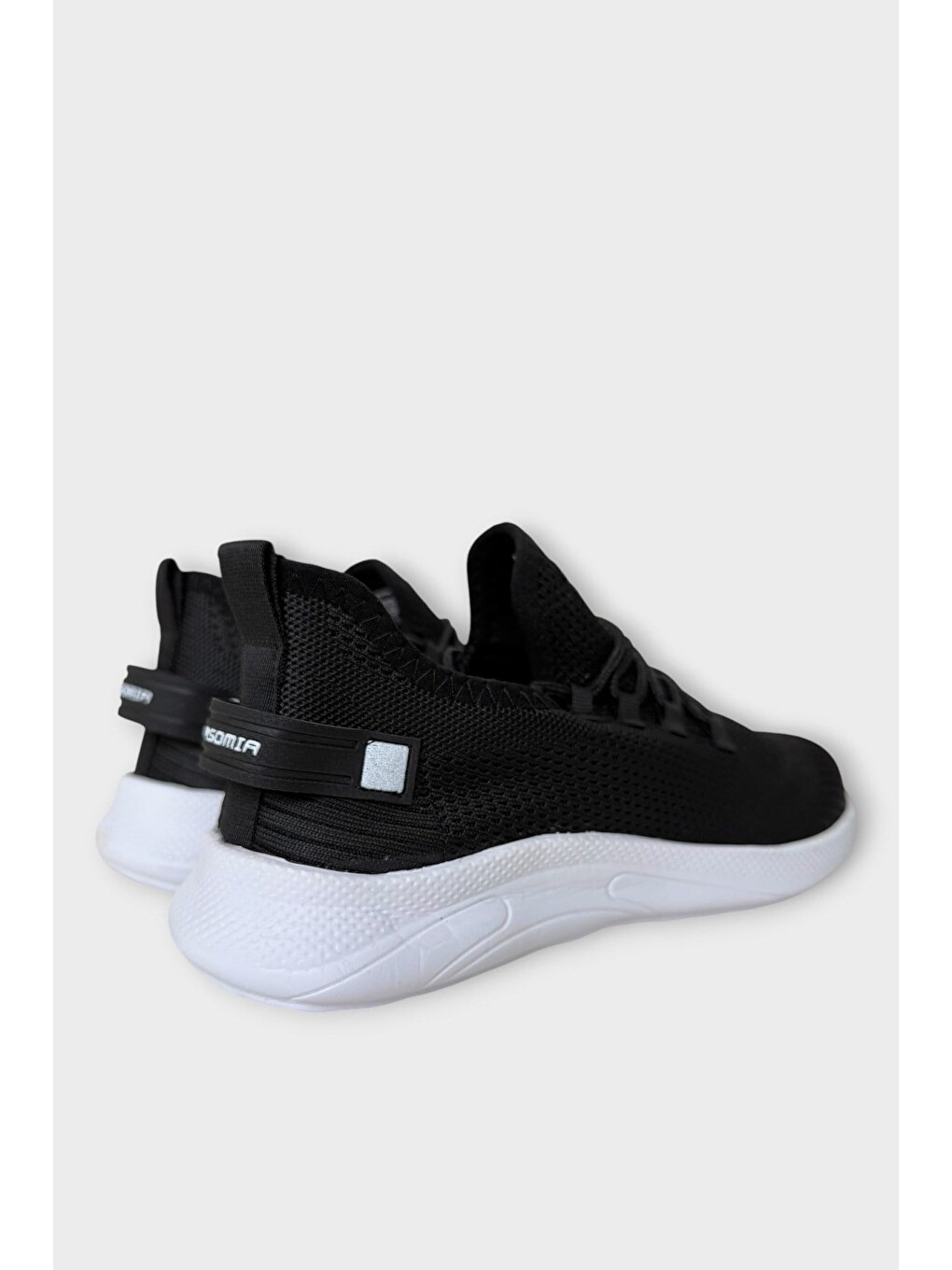 Triko Bağcıklı Unisex Spor Ayakkabı Siyah - Beyaz-3