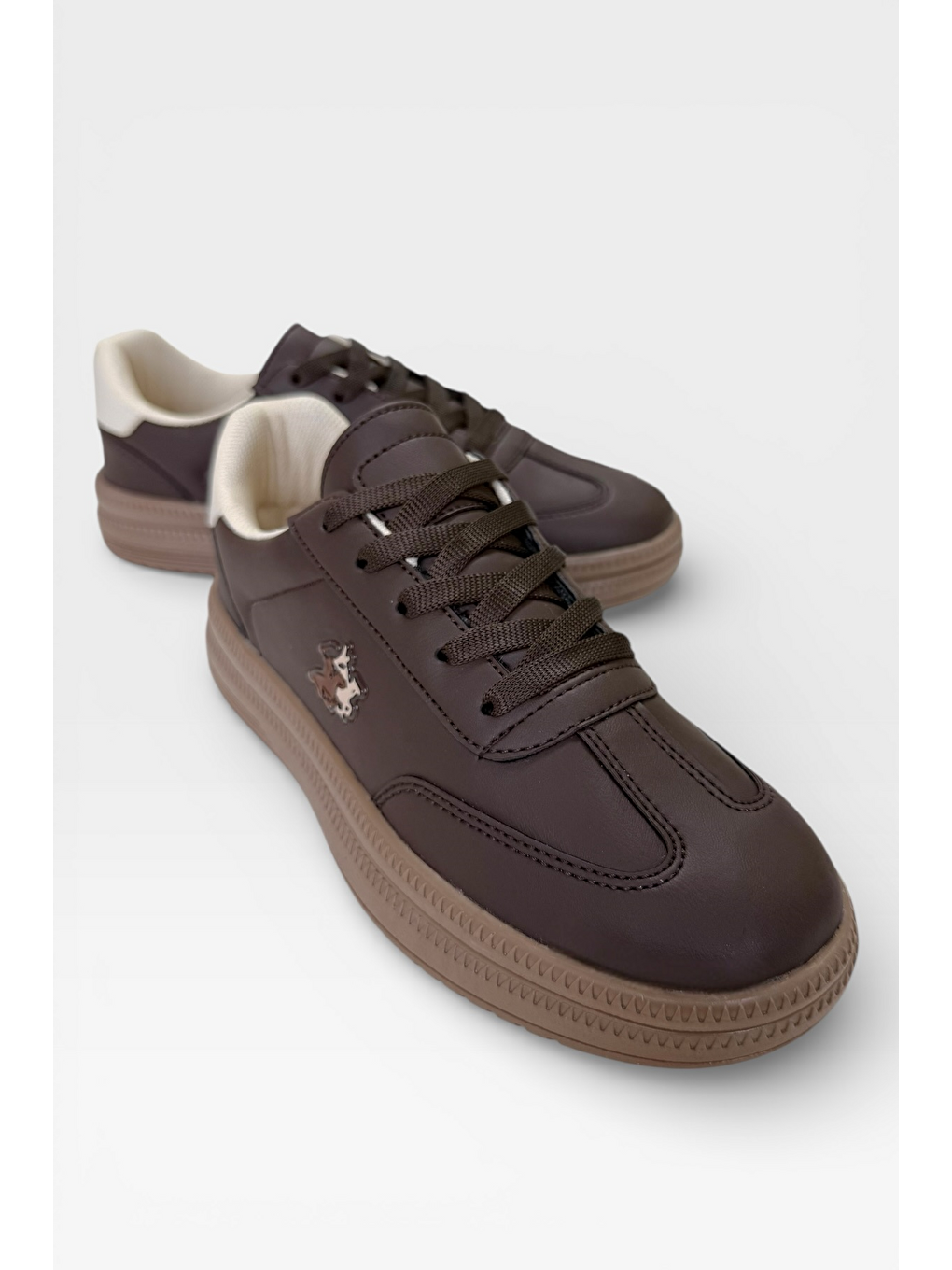 Unisex Rahat Hafif Termo Taban Kadın Sneaker Ayakkabı Kahverengi-1