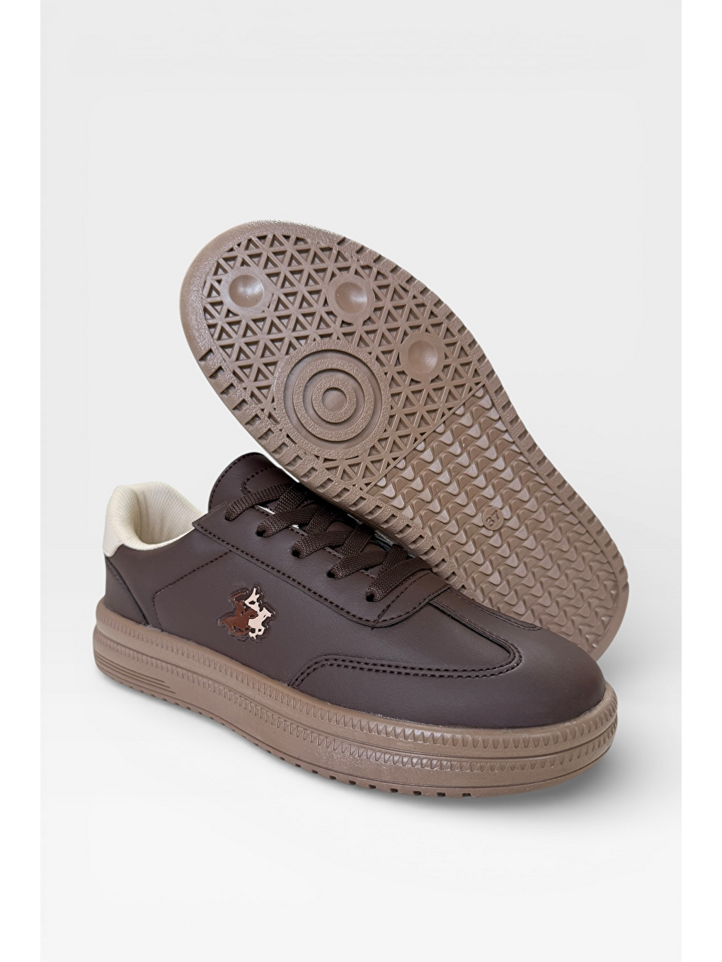 Unisex Rahat Hafif Termo Taban Kadın Sneaker Ayakkabı Kahverengi-4