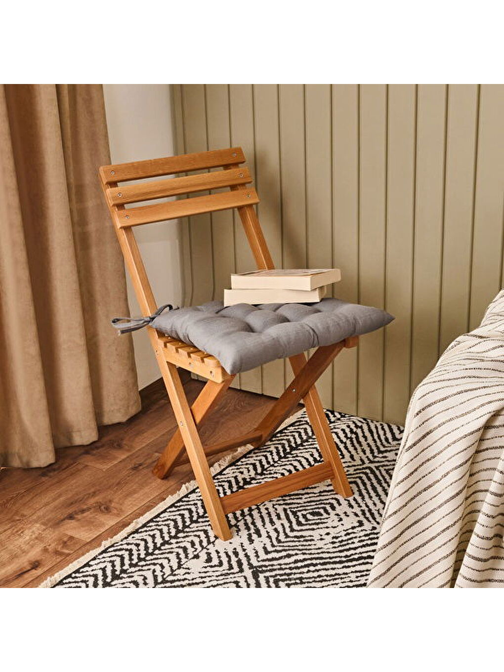 Soft Traum Sandalye Minderi - Gri - 40x40 cm-3