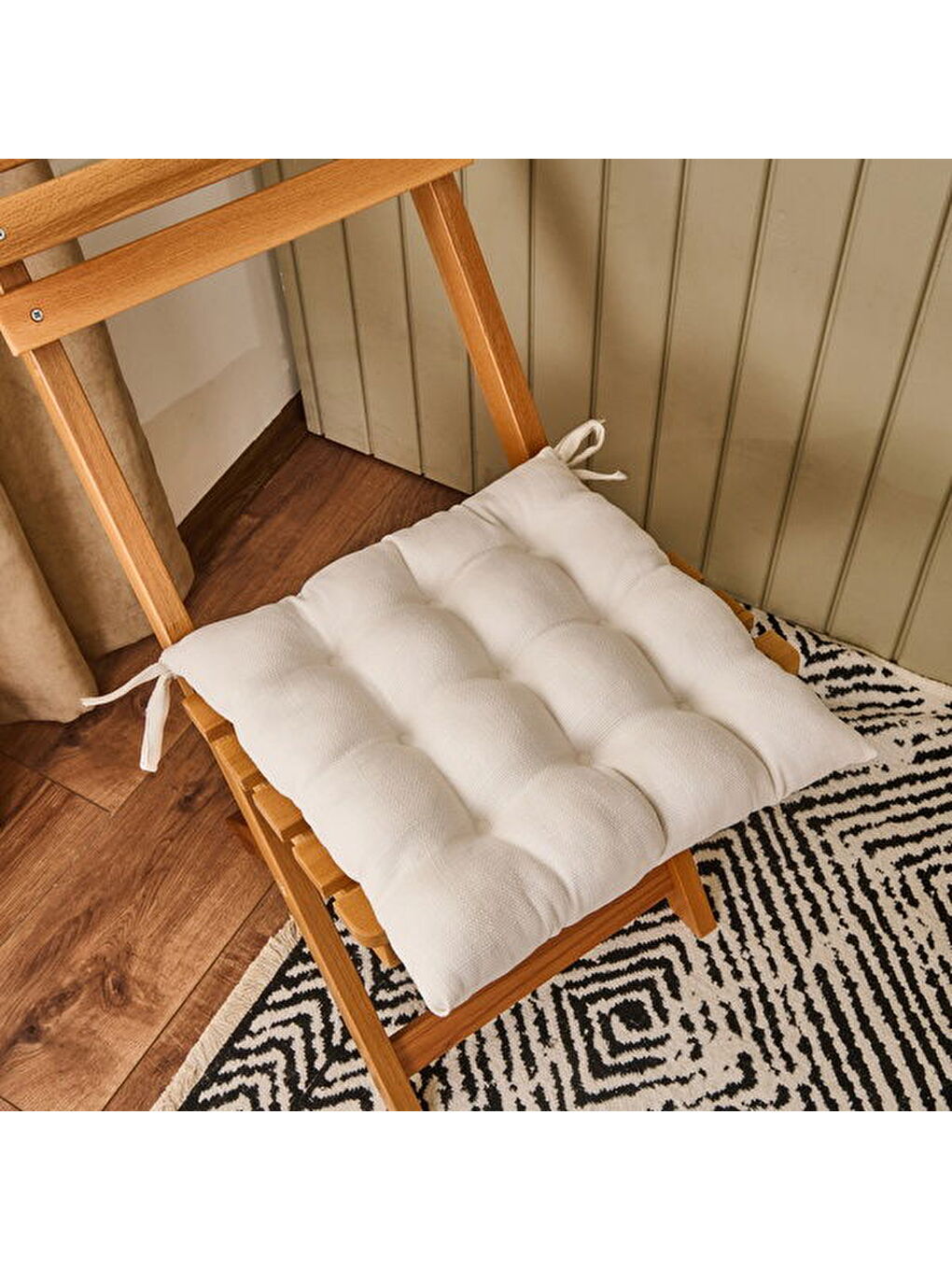 Soft Traum Sandalye Minderi - Ekru - 40x40 cm