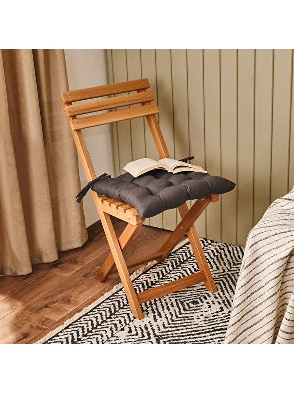 Soft Traum Sandalye Minderi - Antrasit - 40x40 cm-6