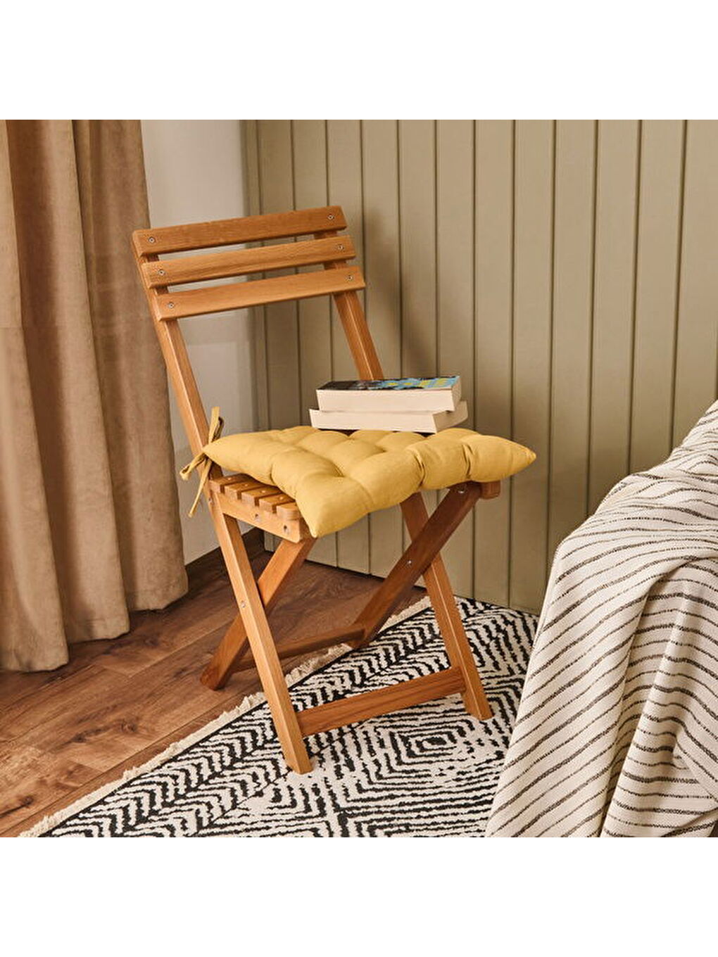 Kahverengi Soft Traum Sandalye Minderi - Hardal - 40x40 cm-7