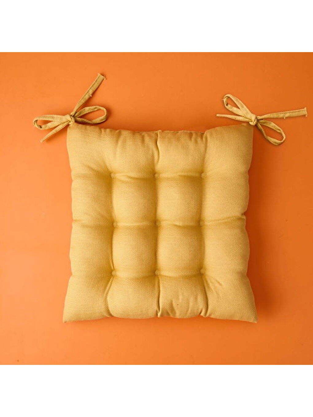 Kahverengi Soft Traum Sandalye Minderi - Hardal - 40x40 cm-6