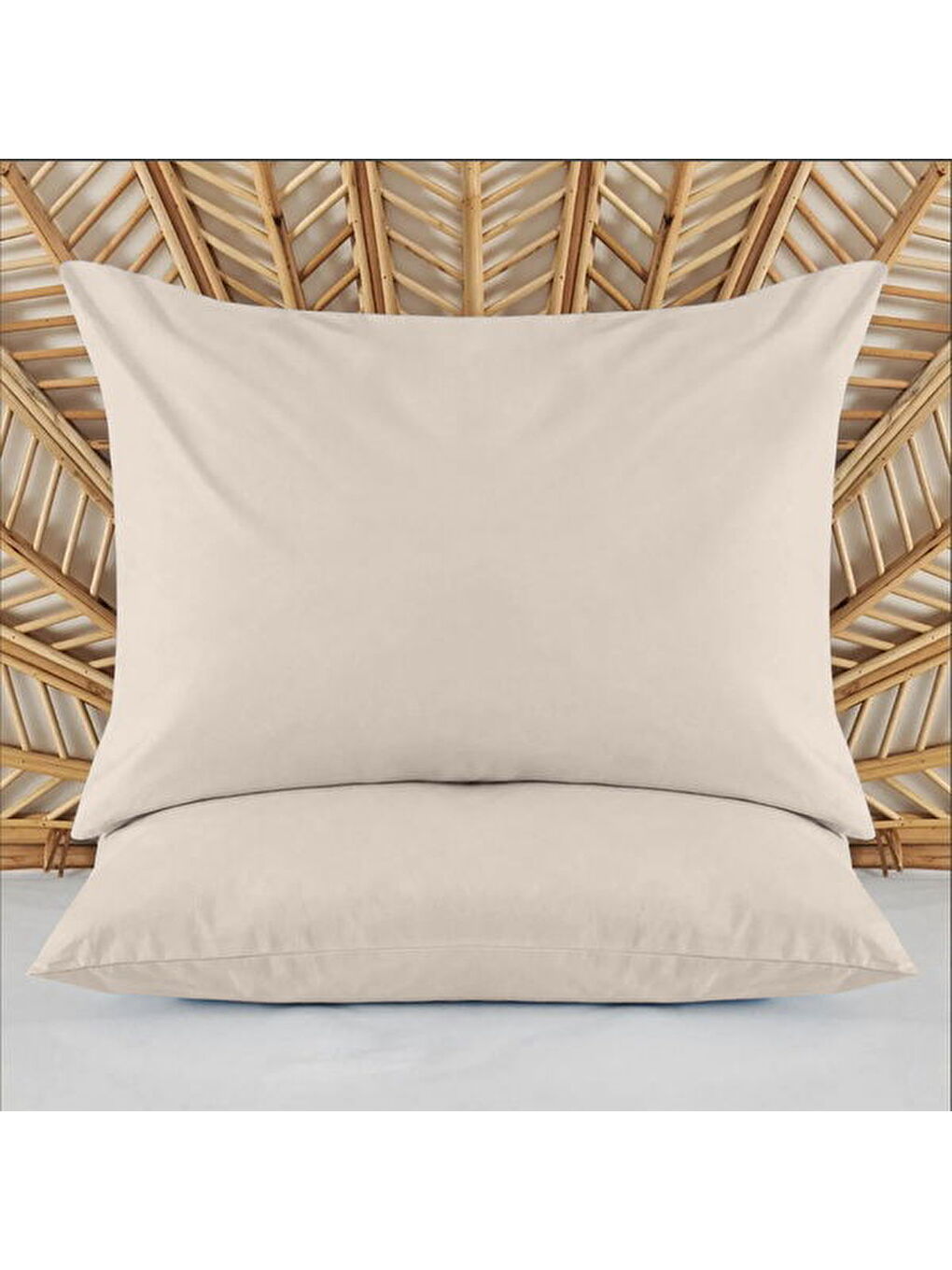 Soft Basic 2'li Yastık Kılıfı - Bej - 50x70 cm