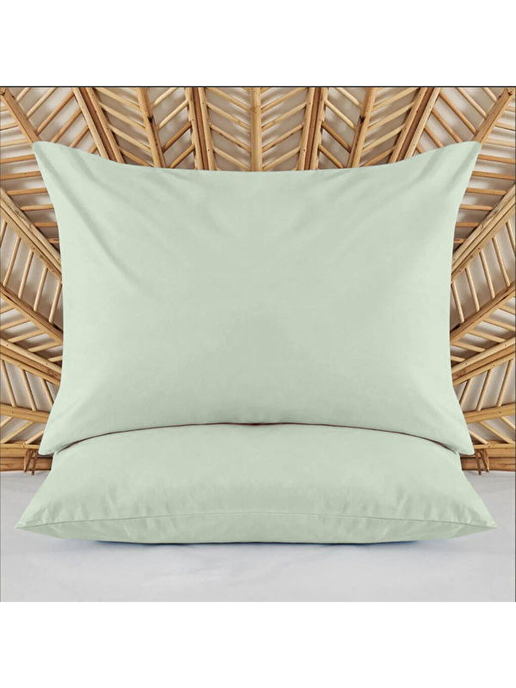Evidea Soft Basic 2'li Yastık Kılıfı - Yeşil - 50x70 cm