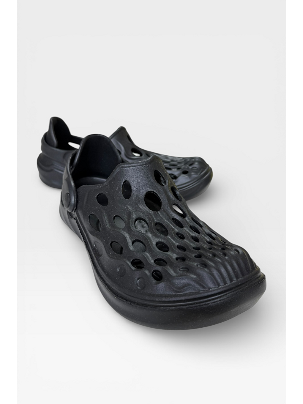Unisex Günlük Rahat Yazlık Havuz Plaj Spor Ayakkabı Sandalet Siyah-2