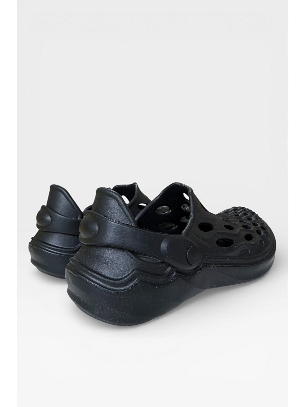 Unisex Günlük Rahat Yazlık Havuz Plaj Spor Ayakkabı Sandalet Siyah-6