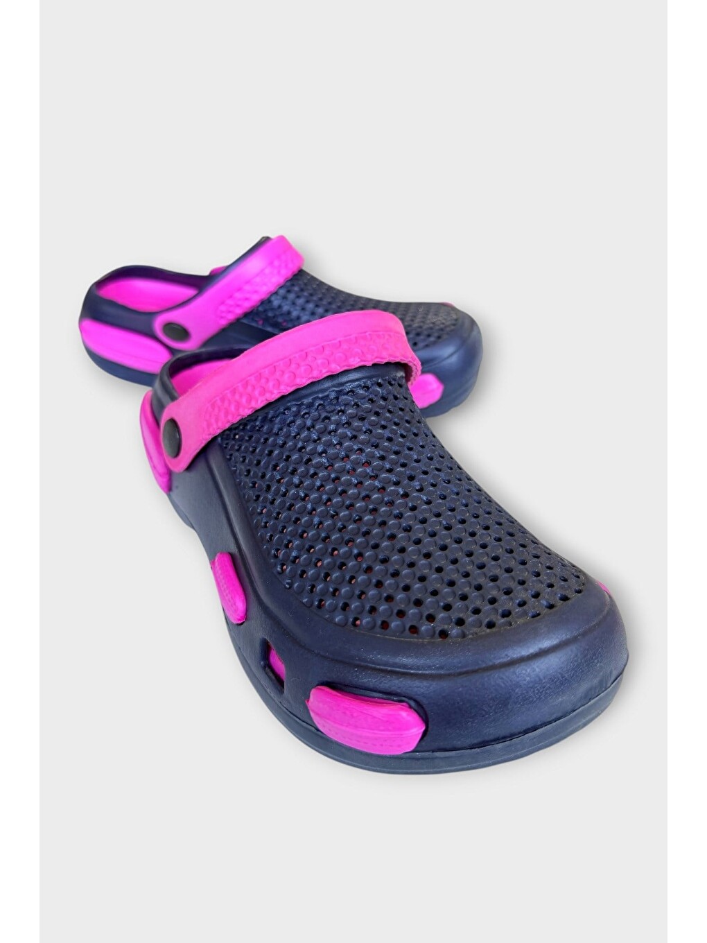 Unisex Comfort Medikal Hemşire Sabo Terlik Lacivert - Fuşya-4