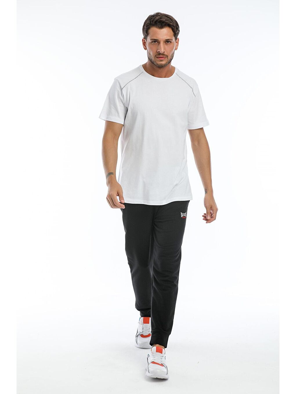 Siyah Regular Fit Brooklyn K.Nakışlı Erkek Jogger Eşofman Altı SPR151