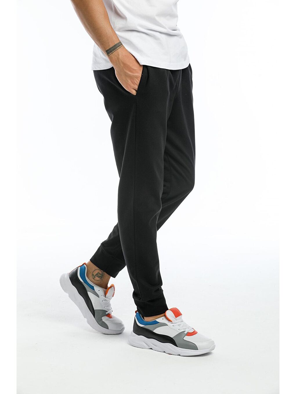 Siyah Regular Fit Brooklyn K.Nakışlı Erkek Jogger Eşofman Altı SPR151-2