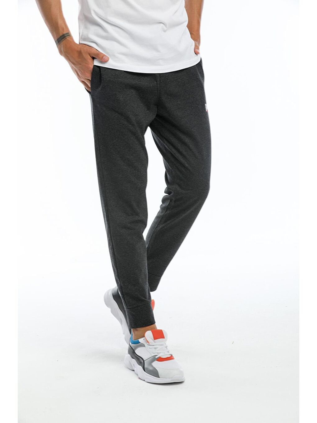Antrasit Regular Fit Brooklyn K.Nakışlı Erkek Jogger Eşofman Altı SPR151-3