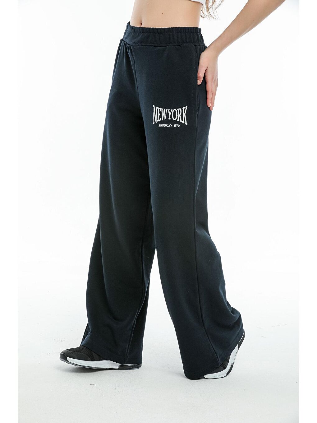 Lacivert Kadın Bol Paça Eşofman Altı SPR21Y60-2