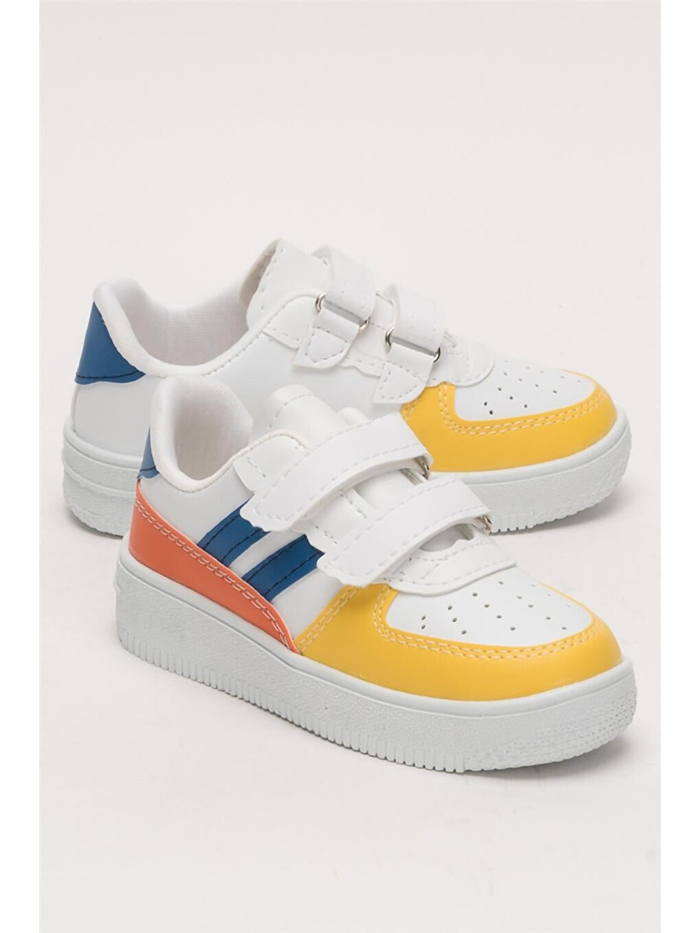 Çocuk Sneaker Spor Ayakkabı Mavi-sari-1