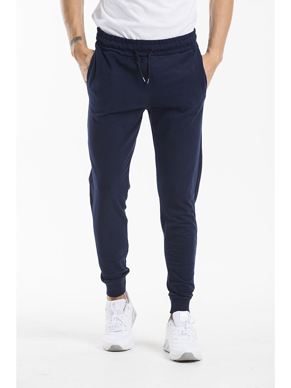 Lacivert Slim Fit İnce Erkek Jogger Eşofman Altı SPR 20K01-1