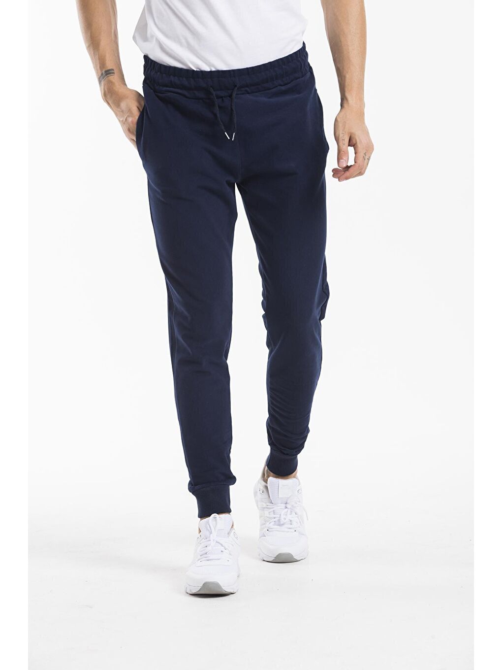 Lacivert Slim Fit İnce Erkek Jogger Eşofman Altı SPR 20K01-2