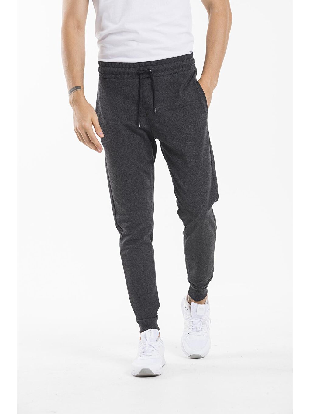 Süperlife Antrasit Erkek Slim Fit İnce Eşofman Altı SPR 20K01